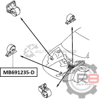 Подушка двигателя передняя (картридж) R8 1441275521 R8MB691235-D IT SON - Изображение 2