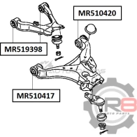 Сайлентблок переднего нижнего рычага (передний) R8 VOS1N A 1441275619 R8MR510420 - Изображение 2