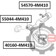 Сайлентблок переднего нижнего рычага (передний) R8 R855044-4M410 1441275900 BR MBF - Изображение 2