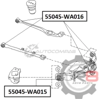 Сайлентблок заднего нижнего рычага (передний) R8 6C6I WG 1441275908 R855045-WA015 - Изображение 2
