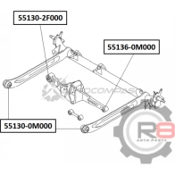 Сайлентблок задней поперечной балки (правый) R8 R855130-2F000 1441275915 3B 887KN - Изображение 2