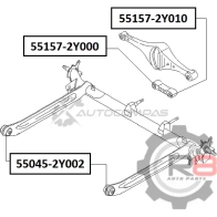 Сайлентблок заднего поперечного малого рычага (левый) x 16 R8 R855157-2Y010 TFWURA E 1441275920 - Изображение 2