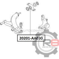 Сайлентблок переднего нижнего рычага (задний) R8 A KSBG R820201-AA030 1441276006 - Изображение 2