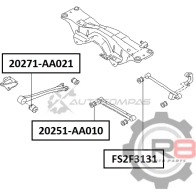 Сайлентблок заднего поперечного рычага R8 R820251-AA010 KX32OC U 1441276008 - Изображение 2