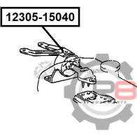 Подушка двигателя правая - 4A,5AFE R8 R812305-15040 FX 4A1 1441276075 - Изображение 2