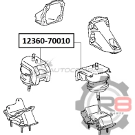 Подушка двигателя передняя (одна шпилька) - 1GFE R8 R812360-70010 1441276084 YG62 CO - Изображение 2
