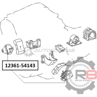 Подушка двигателя передняя - 2L, 3L, 5L R8 1441276109 6D 802 R812361-54143 - Изображение 2