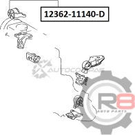 Подушка двигателя правая (картридж) - 4E, 5E R8 1441276124 R812362-11140-D SIXI F - Изображение 2