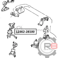 Подушка двигателя правая - 2AZ R8 R812362-28100 0Z0TC8 0 1441276128 - Изображение 2