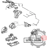 Подушка двигателя задняя (MТ) - 4A, 5A, 7A R8 R812371-16280 1441276145 M7VHX D - Изображение 2