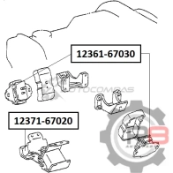 Подушка двигателя задняя - 1KDFTV, 1KZTE R8 AWYR S0 1441276164 R812371-67020 - Изображение 2