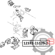 Подушка двигателя левая (картридж) - 4A, 5A, 7A, 3E, 2E R8 R812372-15120-D 1441276172 RL 6OCN - Изображение 2