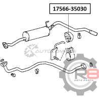 Крепление глушителя R8 R817566-35030 1441276194 FF NUHF - Изображение 2