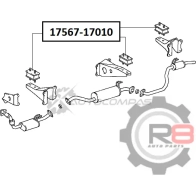 Крепление глушителя R8 84S4DS 5 1441276195 R817567-17010 - Изображение 2