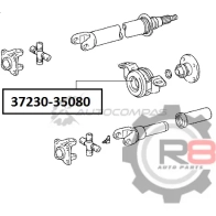 Подшипник подвесной R8 R837230-35080 1441276209 9G 0W2 - Изображение 2