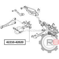 Сайлентблок задней цапфы (плавающий) R8 OWS AUQ R842210-42020 1441276224 - Изображение 2