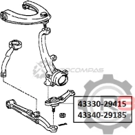 Опора шаровая переднего нижнего рычага (правая) R8 R843330-29415 G 9JVDR 1441276241 - Изображение 2