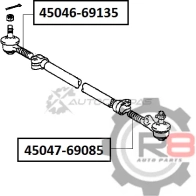 Наконечник рулевой (правый) - задний R8 1441276276 9J 37M R845046-69135 - Изображение 2