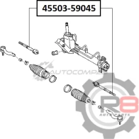 Тяга рулевая R8 R845503-59045 1441276312 8K 0PSE - Изображение 2