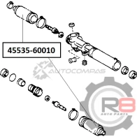Пыльник рулевой рейки - 20 x 55 x 175 R8 JDUMY LM R845535-60010 1441276339 - Изображение 2