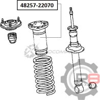 Пыльник заднего амортизатора R8 1441276374 R848257-22070 8O QSS - Изображение 2