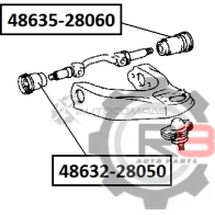 Сайлентблок переднего верхнего рычага (передний) R8 1441276438 R848632-28050 Q2 QDA - Изображение 2
