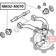 Сайлентблок переднего верхнего рычага R8 R848632-30070 1441276439 ATJ2 1 - Изображение 2