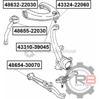 Сайлентблок переднего нижнего рычага (внутренний) R8 S B8C6 R848654-30070 1441276459 - Изображение 2