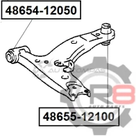 Сайлентблок переднего нижнего рычага (задний) R8 1441276472 R848655-12100 5WG8D T - Изображение 2