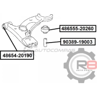 Сайлентблок переднего нижнего рычага (задний) - 4WD R8 R848655-20260 7DO7B JV 1441276480 - Изображение 2