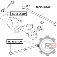 Сайлентблок заднего верхнего продольного рычага R8 R848714-35010 R C2N721 1441276544 - Изображение 2