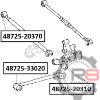 Сайлентблок заднего поперечного рычага (переднего) R8 R848725-20370 1441276561 VGU8 0DJ - Изображение 2