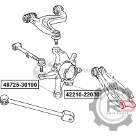 Сайлентблок заднего продольного рычага(цапфы) R8 R848725-30190 AEG ABR 1441276571 - Изображение 2