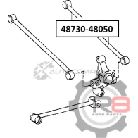 Тяга задняя поперечная (задняя) - 4WD - вн втул 17 R8 R848730-48050 1441276605 RZ1U 8V3 - Изображение 2