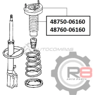 Опора заднего амортизатора (правая) с пыльником R8 1441276610 LFJHM YQ R848750-06160 - Изображение 2