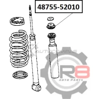 Втулка опоры заднего амортизатора R8 OEXD N 1441276619 R848755-52010 - Изображение 2