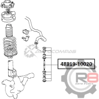 Тяга переднего стабилизатора - (штырек) - (комплект) R8 R848819-10020 1441276728 RS0S L - Изображение 2