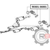 Крепление глушителя (кольцо) R8 1441276789 R890301-36001 GN1 HE - Изображение 2