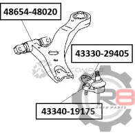 Сайлентблок переднего нижнего рычага (передний) R8 BEKO T0 R848654-48020 1441276838 - Изображение 2