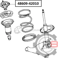 Опора переднего амортизатора R8 R848609-42010 952 JF0 1441276851 - Изображение 2
