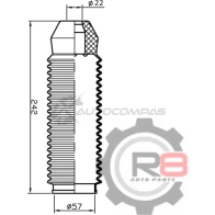 Пыльник заднего амортизатора(с отбойником) - 21 x 57 x 240 R8 R8GA2A-28-0A5 AR 7TAJ1 1441276916 - Изображение 2