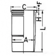 Гильза цилиндра KOLBENSCHMIDT 89596110 K1V92 S 2962985 4028977564444