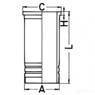 Гильза цилиндра KOLBENSCHMIDT 1437567200 SQ L2H 89940110