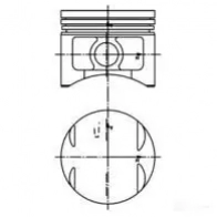 Поршень KOLBENSCHMIDT 4028977496615 W8O9 J65 40015600 Renault Megane (BA) 1 Хэтчбек 1.4 16V (BA0D. BA1H. BA0W. BA10) 95 л.с. 1999 – 2003