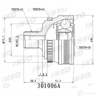 ШРУС внешний 33/30 ABS 45 | зад прав/лев | INKO 4 AXEH 1439933715 301006A