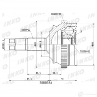 ШРУС внешний 22/22 ABS 44 | перед прав/лев | INKO 1439933725 308035A QAWM 4Z
