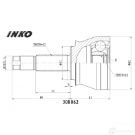 ШРУС внешний 22/22 | перед | INKO EVQ 2EU 1439933956 308062