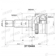 ШРУС внешний 25/19 ABS 38 | перед прав/лев | INKO 1439933573 311044A WEUK9 XT