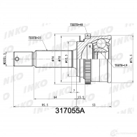 ШРУС внешний 25/19 ABS 48 | перед прав/лев | INKO FVOH 05 317055A 1439933542