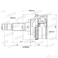 ШРУС внешний 26/24 ABS 44 | перед | INKO 319020A O6FQ A9 1439932431